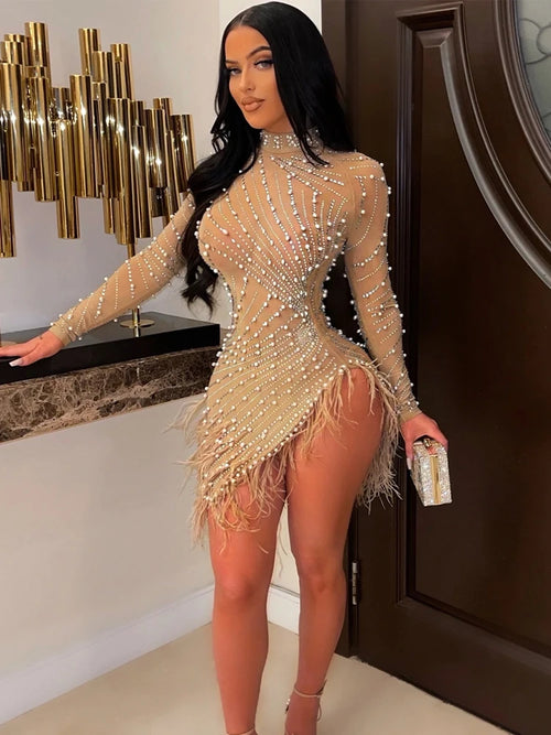 Sexy Tassel Black Short Dresses for Women 2024 Summer Fashion Mesh Hot