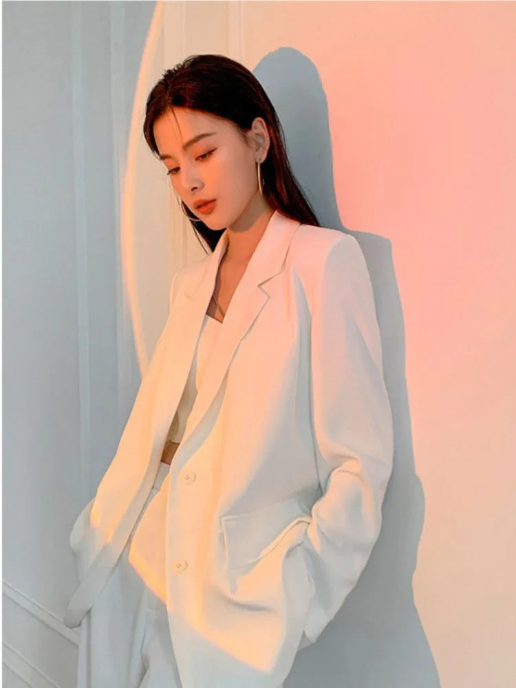 Casual Long Sleeve Suit Jacket Blazer Office Lady Spring Autumn