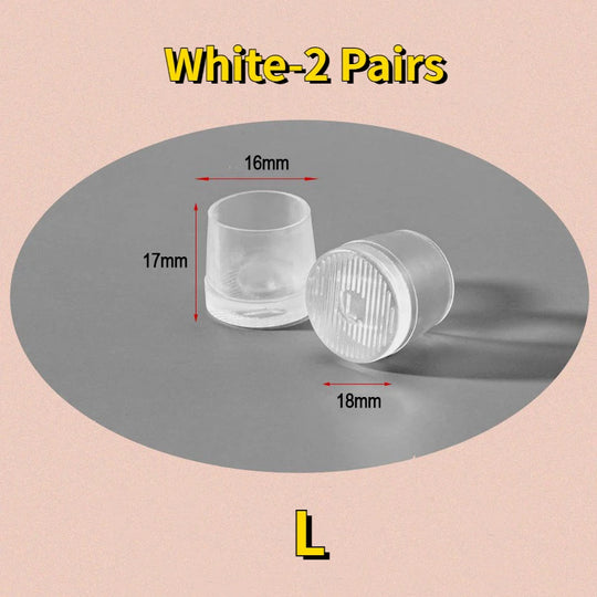 2Pair Round Silicone Heel Protector Stoppers Antislip High Heeler Bridal Latin Stiletto Dancing Covers Wedding Shoes Accessories