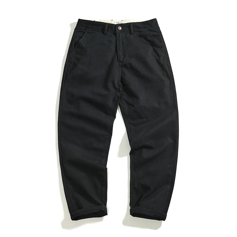 Autumn and winter heavy chino cargo casual pants men's cotton washed
