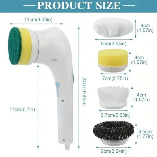 Five in One Multifunctional Electric Cleaning Brush for Bathroom