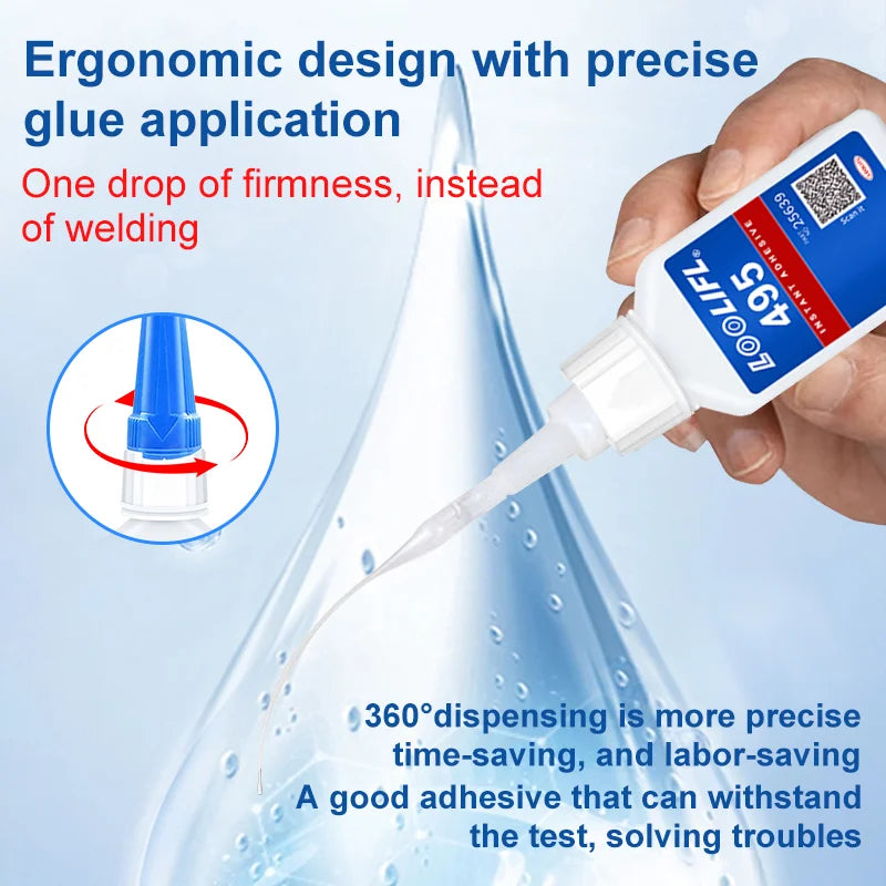 Super Glue All-Purpose Liquid 20g - Fast Drying Clear CA Adhesive for Metal,Plastic, Wood, Ceramic, Glass & DIY Repairs Easy Use