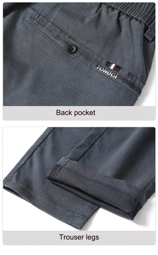 New 2025 Summer Lyocell Fabric Mens Casual Pants Hight Quality Fashion Slim Business Trousers Brand Elastic Soft Cargo Pants