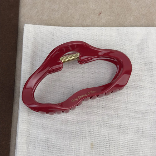 French Red Collection! Large Grip Letters Gold Label Back Head Updo