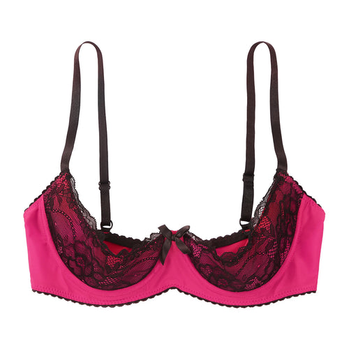 Sexy Lace Bra Women's Lingerie Underwire Half Cup Push Up Brassiere