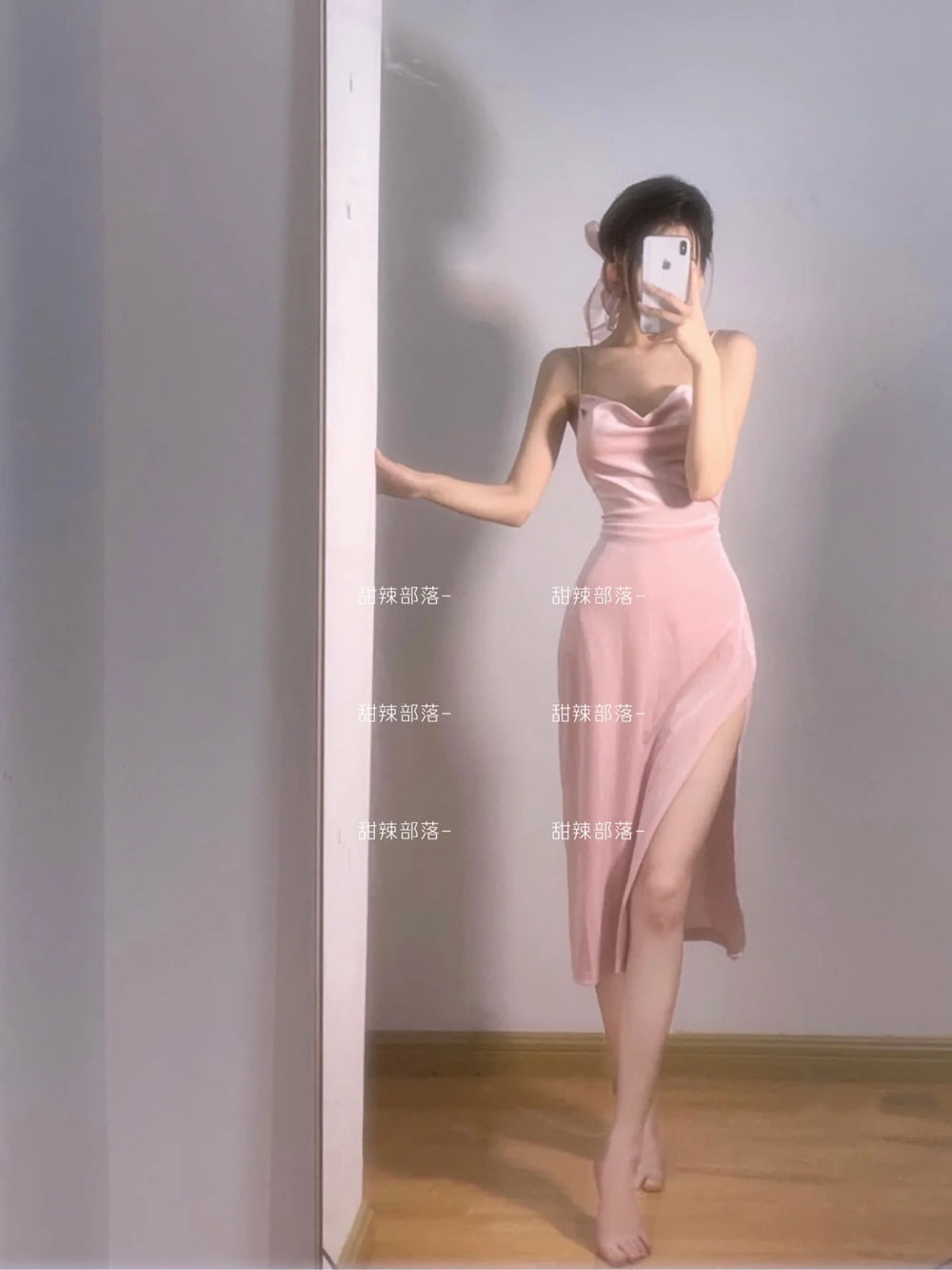 WOMENGAGA 2022 Summer Hot Sexy Bright Pink Maxi Dress Long Tank