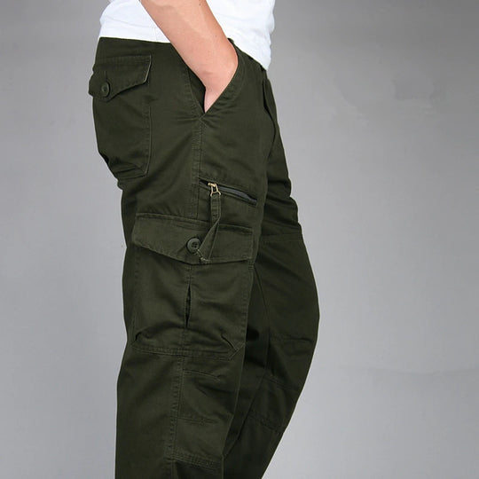 2023 Tactical Pants Men Black Cotton ix9 Zipper Streetwear Autumn