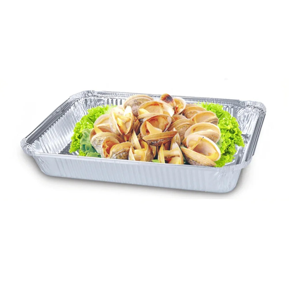 10pcs Disposable BBQ Drip Pans Aluminum Foil Grease Drip Pans