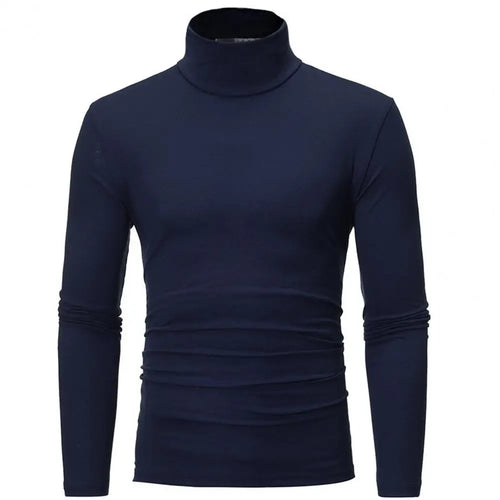 Slim Men Autumn Winter Thermal Underwear Bottoming T-shirt Turtleneck
