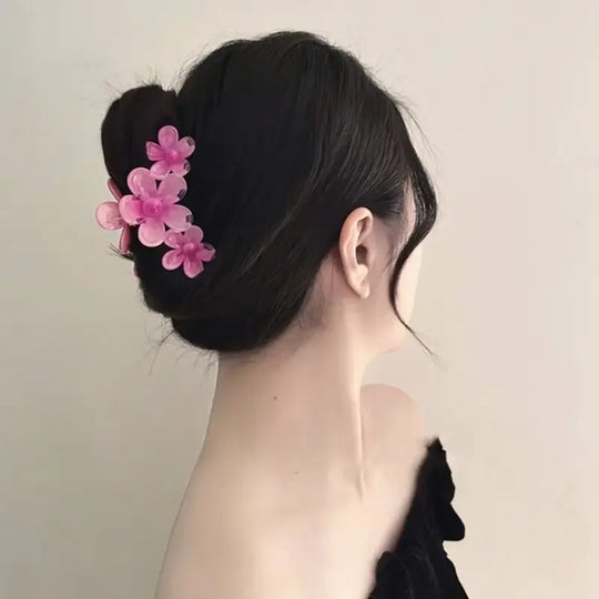 1pc Conjoined egg flower claw clip beach vacation flower hair clip,