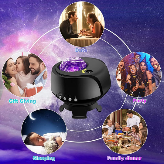 New Color Changing Nebula Aurora Starry Sky Music Star Galaxy Projector Night Light For Home Party Bedroom Gifts
