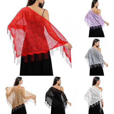 Triangle Scarf Fashion Lace Shawls Lady Cape Wraps Pure Color Wedding