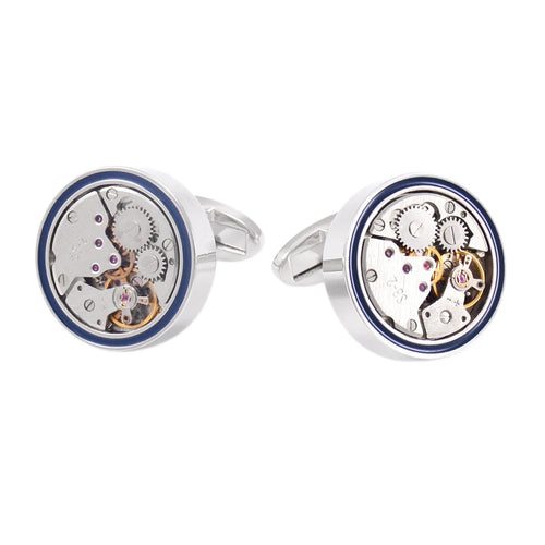 Brand Designer Watch Movement Cufflinks For Mens Business Wedding