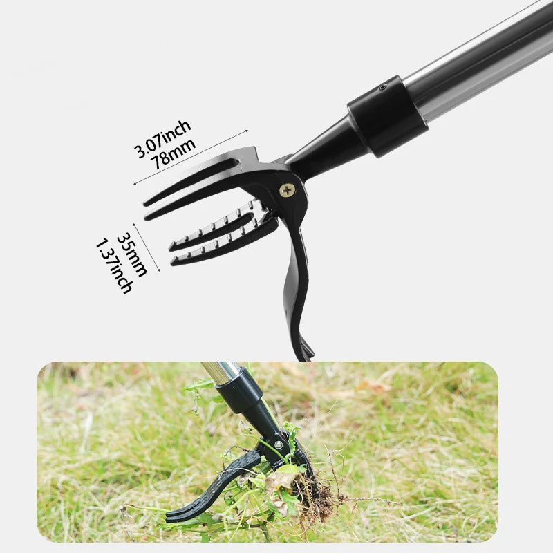 Iron Weed Puller Tool Claw Weeder Root Remover Outdoor Killer Tool Portable Garden Weed Puller Removable With Foot Pedal