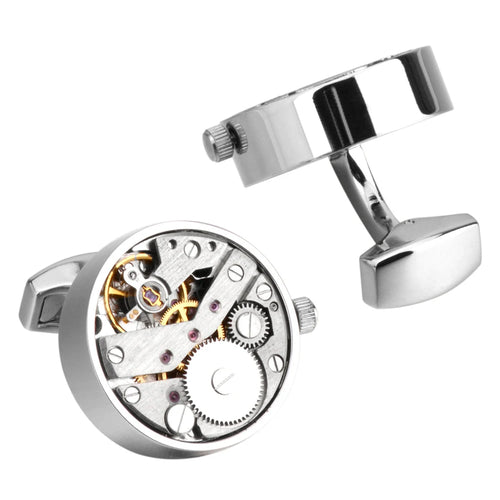 Brand Designer Watch Movement Cufflinks For Mens Business Wedding