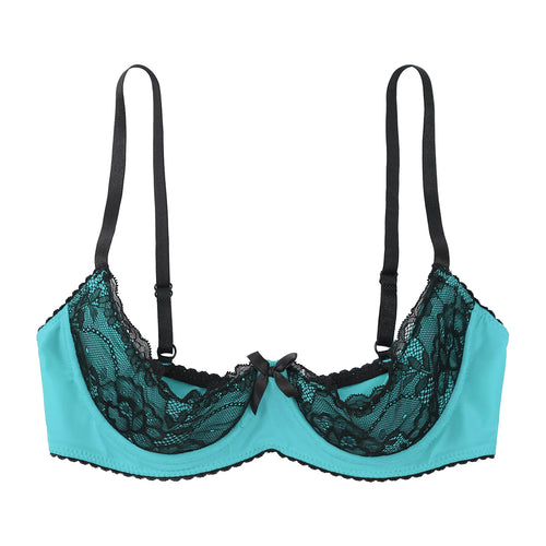 Sexy Lace Bra Women's Lingerie Underwire Half Cup Push Up Brassiere