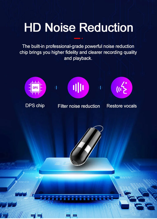 Mini Voice Activated Recorder Digital Audio Recording Keychain Device Wearable Sound Professional Micro Dictaphone STTWUNAKE