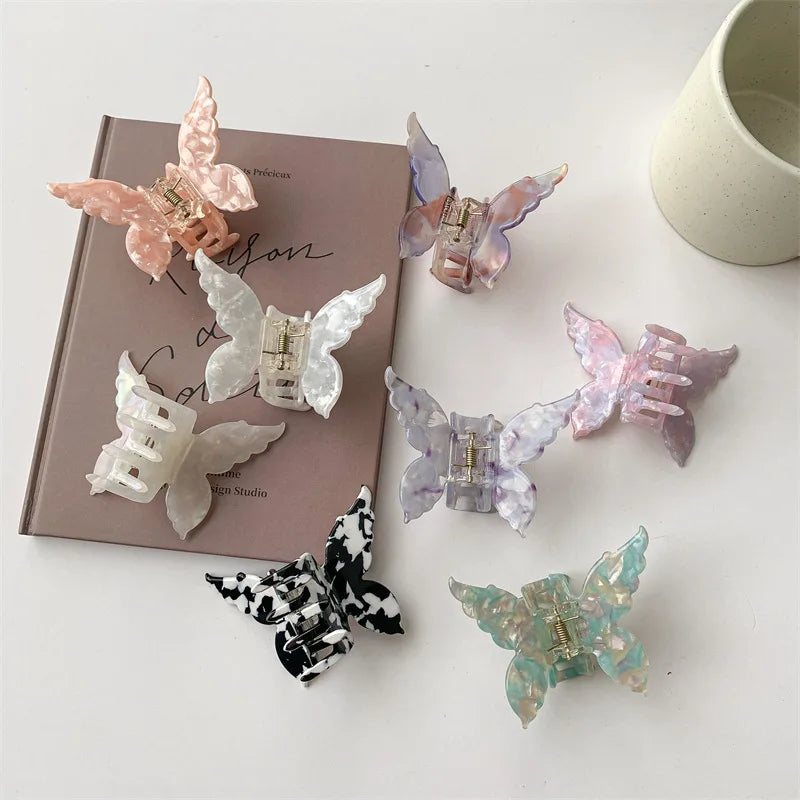 1PC French Butterfly Clip  Mermaid Hair Clip Acetic Acid Hair Clip