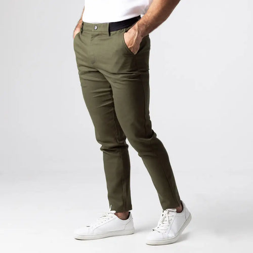 Men's Pants Active Chinos Comfortable Men Long Stylish Slim Fit Ankle