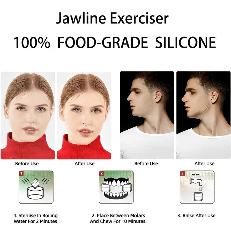 U-Shape Facial Jaw Exerciser - 3-Level Adjustable Jawline Sculpting Tool