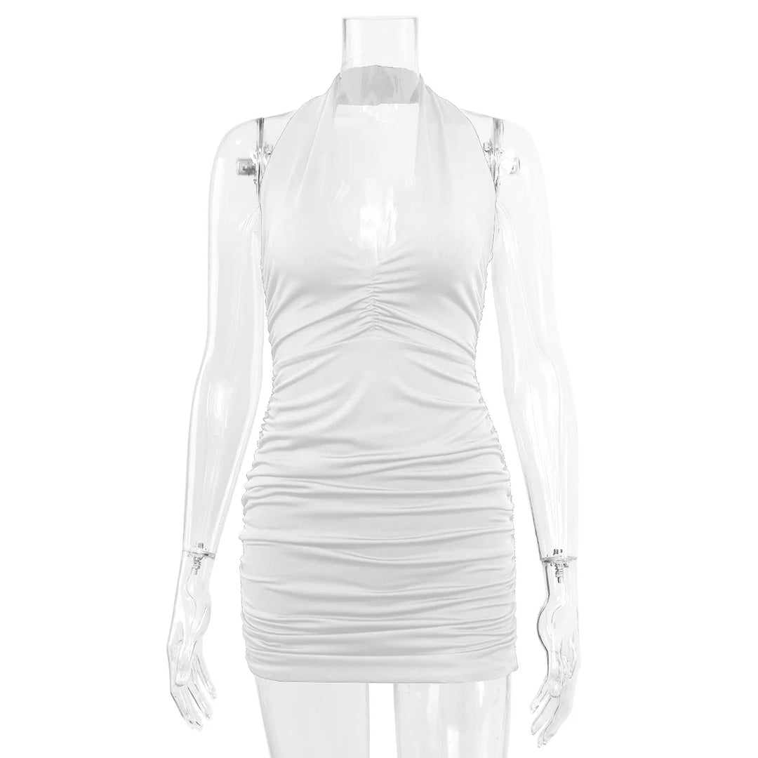 Sexy Deep V Evening Party Sleeveless Backlss Dress 2024 Summer Short