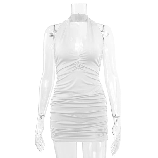 Sexy Deep V Evening Party Sleeveless Backlss Dress 2024 Summer Short
