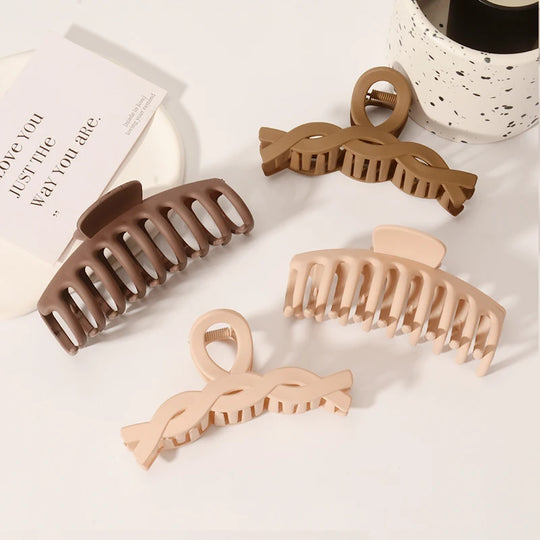 5PCS Frosted Hair Clips Simple Big Hair Claw Clips for Women Girls Thin Thick Curly Hair Jaw Clips Shark Clips Hair Accessories