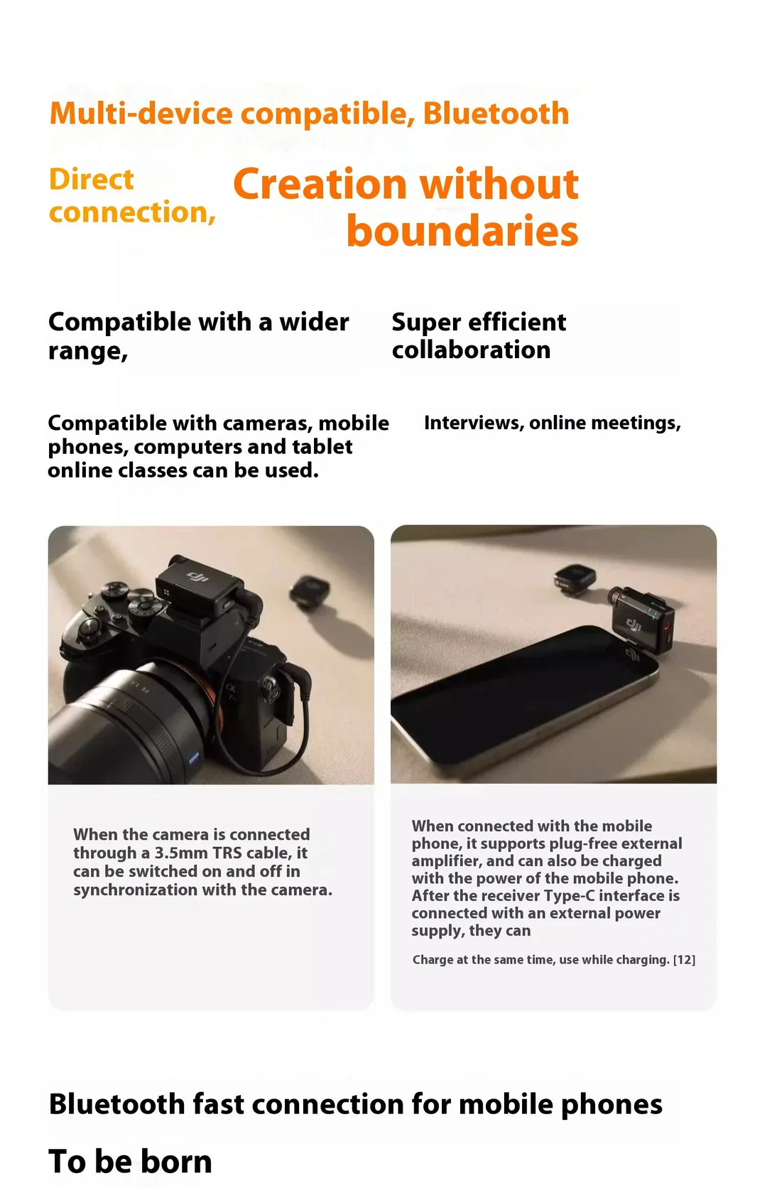 DJI Mic Mini 2TX 1RX add Charging Case Two-Level Active Noise Cancelling 48-Hour Operation High-Quality Audio Stable Transmissio