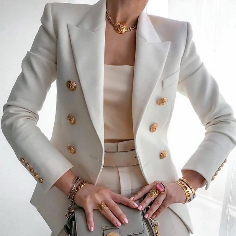 Black Blazers Women 2023 Single-button Outwear All-match Long Sleeve