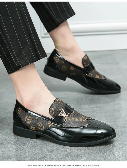Summer British Slip-On Small Leather Shoes for Men, Lazy Korean Style Versatile Casual Leather Shoes for Men, Business Men's Sho