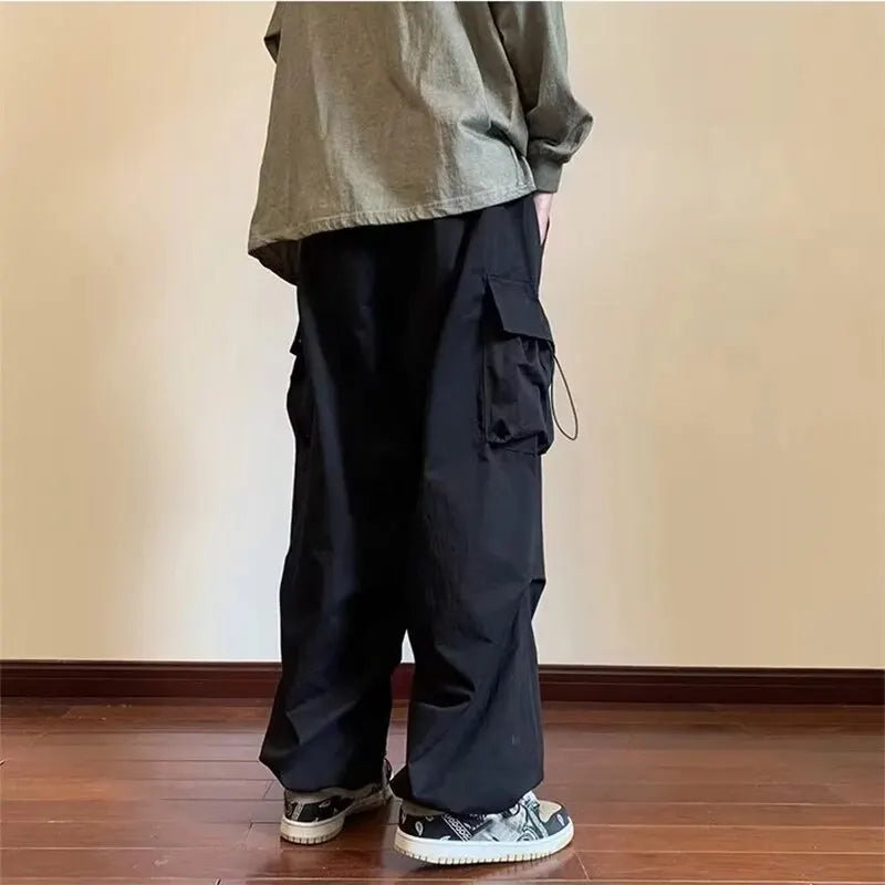 2024 New Men's Overalls Multi-Pocket American Hiphop Pants Men's Ins