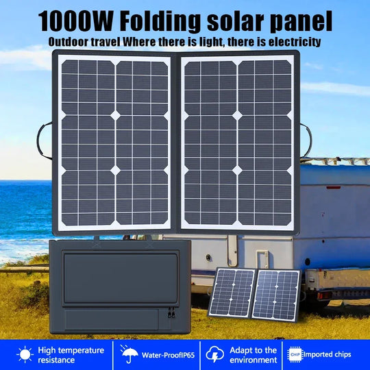 1000W  Solar Panel Kit Complete Camping Foldable Solar Power Station