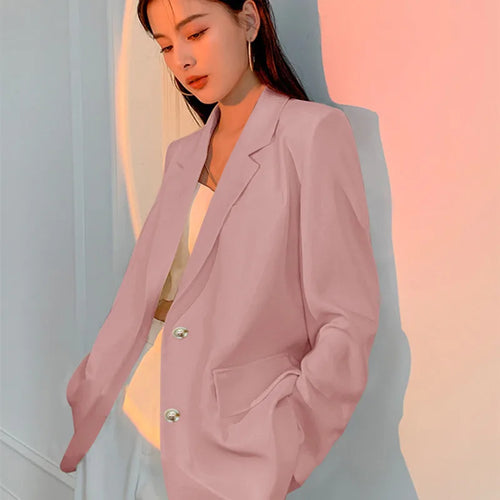 Casual Long Sleeve Suit Jacket Blazer Office Lady Spring Autumn