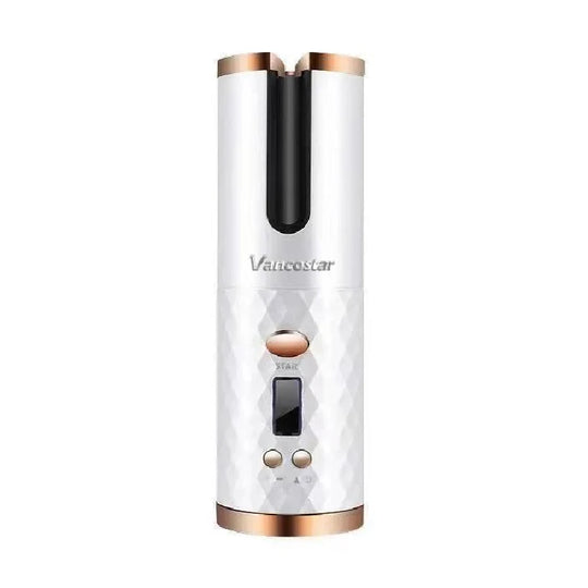Wireless Electric Hair Curler Portable Travel Home Use 6 Timing 6 Temp. LED Cordless Automatic Hair Curler for Curls or Waves