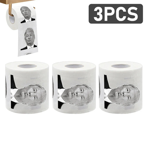 Novelty Donald Trump Kiss Printed Toilet Paper Roll Prank Joke Napkin