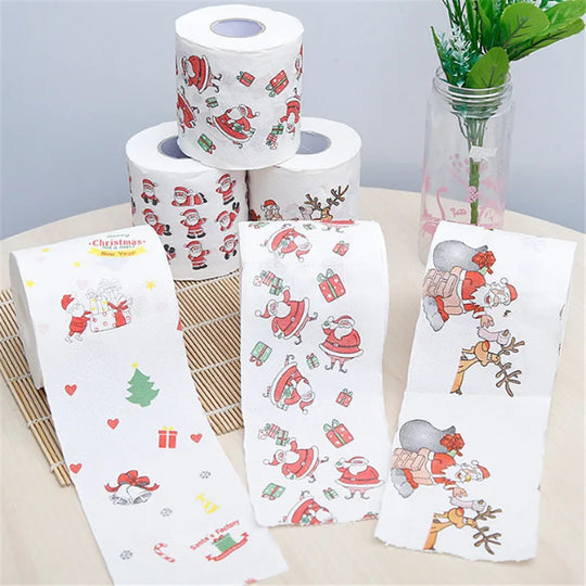 Christmas Decorative Printing Toilet Paper Color Printing Roll Paper