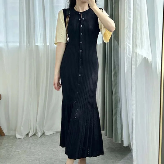 Summer Spring New French Elegant Fragrance High-end Slimming Knitted