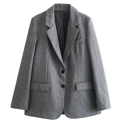 TRAFZA Spring 2 Piec Suits For Women V Neck Long Sleeves Single