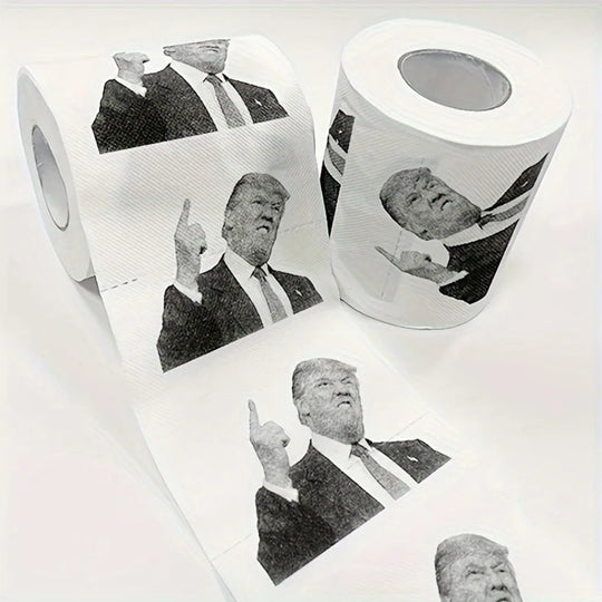 Trump Finger Print Novelty Toilet Paper Roll - Funny & Creative Gift