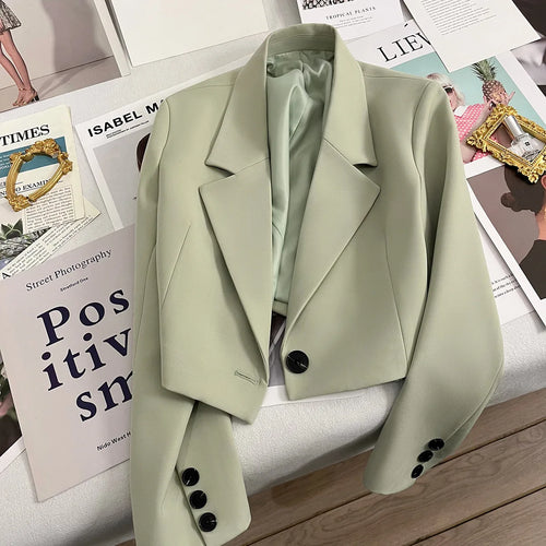 Women's Spring and Fall New Fashion Loose Solid Color Short Suit