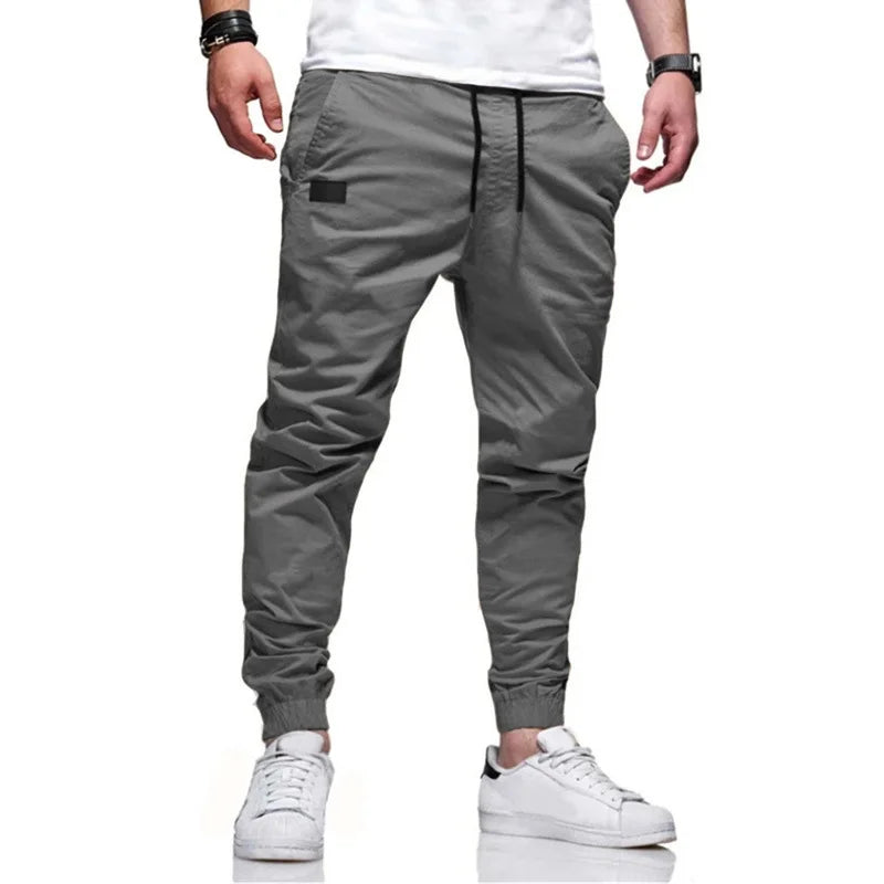 Autumn and Winter New Slim Fit Casual Pants Solid Color Micro Elastic