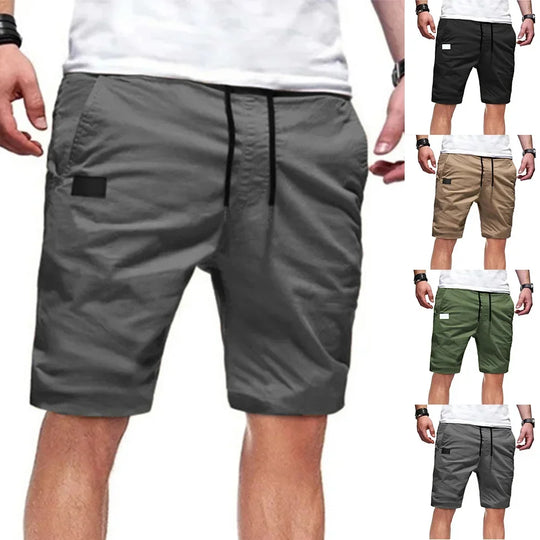 Mens Drawstring Straight Shorts Beach Chino Sports Workout Hiking