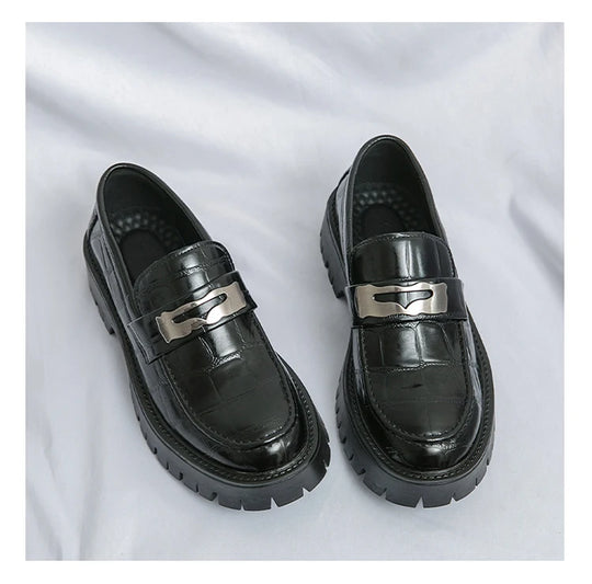 STRONGSHEN Men Oxford Shoes Leather Platform Casual Shoes Comfortable Formal Loafer Business Office Formal Dress Shoes 38-46