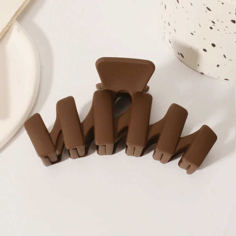 5PCS Frosted Hair Clips Simple Big Hair Claw Clips for Women Girls Thin Thick Curly Hair Jaw Clips Shark Clips Hair Accessories