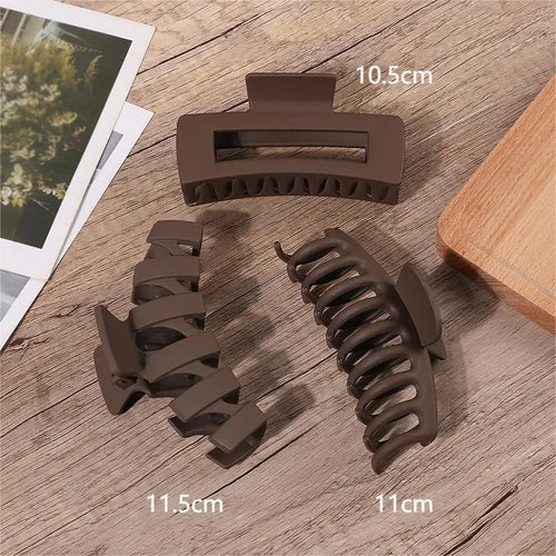 2/3/4Pcs Headwear Set Women Fashion Claw Clip Coffee Black Acrylic