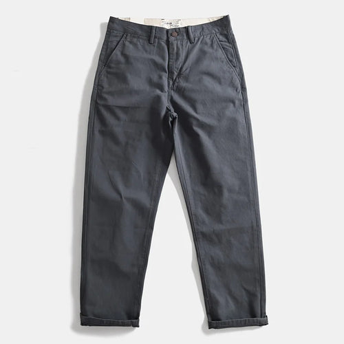 2025 Spring and Autumn New American Retro Woven Twill Chino Cargo