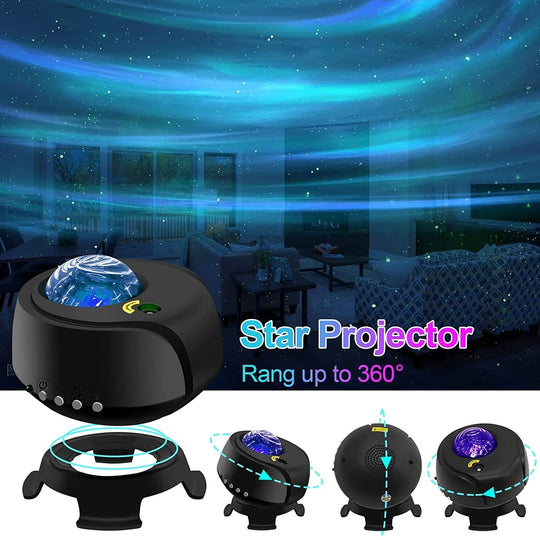 New Color Changing Nebula Aurora Starry Sky Music Star Galaxy Projector Night Light For Home Party Bedroom Gifts
