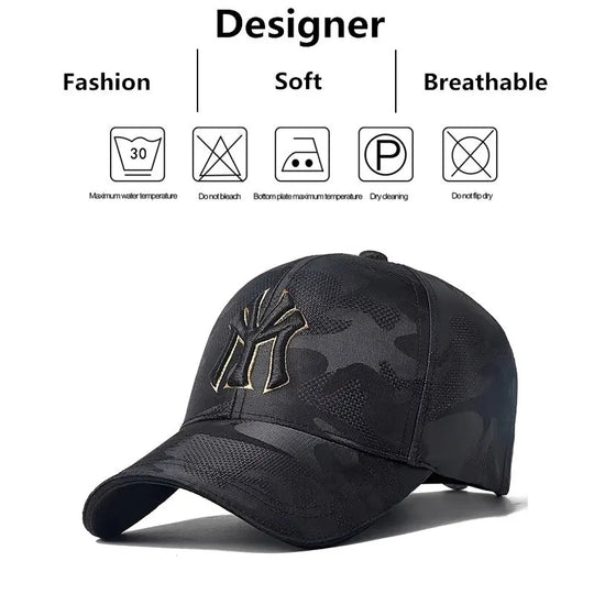 Unisex Letter Embroidery Camouflage Baseball Hats Spring and Autumn