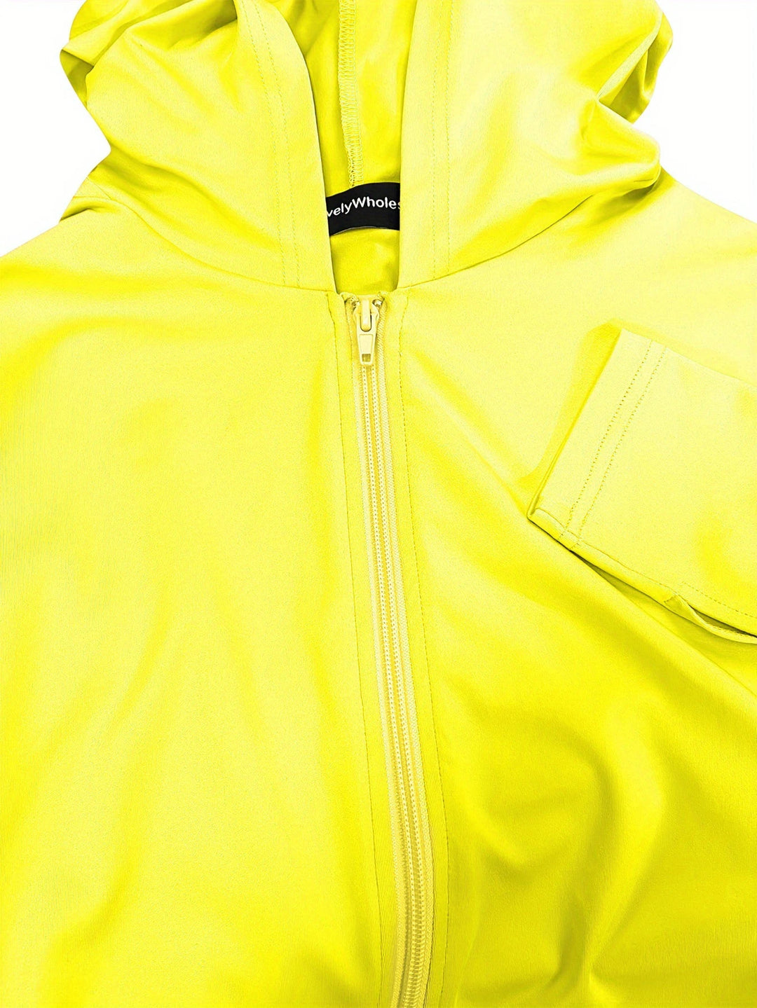LW Hooded Collar Crop Top T-shirt Autumn Solid Color Long Sleeve Women's Hooded Crop Tops Slim Fit Short Streetwear Sporty sport