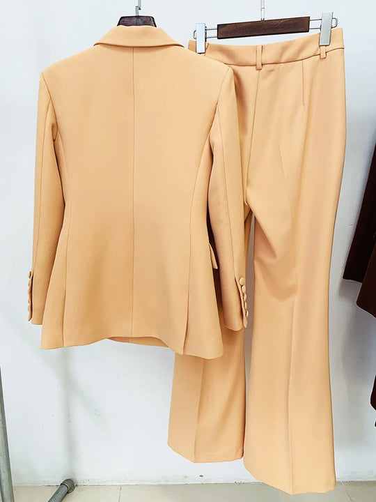 HIGH STREET Newest 2024 Designer Suit Set Women's Career Fashion